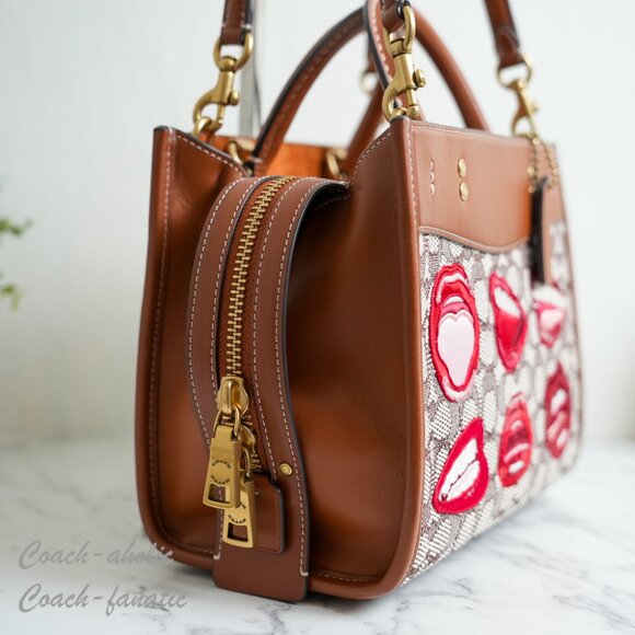 NWT CA119 Coach X Tom Wesselmann Rogue Bag 25 In Signature Textile Jacquard - Picture 5 of 14